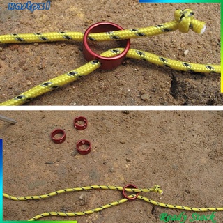 10 piezas en forma de anillo cuerda cuerda Guyline Runners antideslizante sujetador tienda toldo Camping