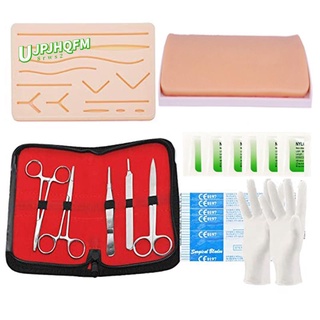 kit de práctica de sutura almohadilla de práctica de sutura con heridas precortadas y kit de herramientas de suturasutura hilos para estudiantes de enfermería