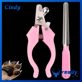 Cindy cortaúñas para mascotas con lima de acero inoxidable para perros, cortadores de uñas, tijeras de uñas para gatos, suministros de limpieza para mascotas