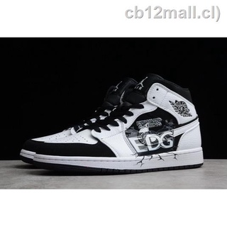 Air Jordan 1 mid EDG Blanco/Negro AJ1 Zapatos De Baloncesto 554724-113