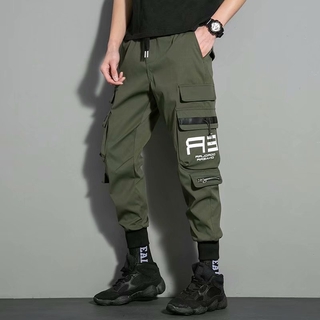 Pantalones Cargo Unisex talla grande para hombre con múltiples bolsillos pantalones deportivos Fitness ropa para hombre (1)