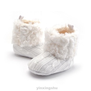 Bebé bebé ganchillo punto botas de lana niño niñas lana nieve cuna zapatos botines