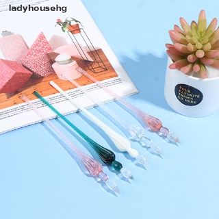 ladyhousehg cristal goteo pluma fuente de inmersión pluma de relleno de tinta caligrafía pintura suministros venta caliente