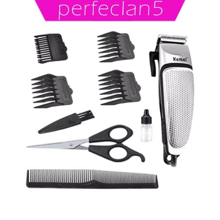 [perfeclan5] Cortapelos eléctrico para hombre, cortador de pelo, Trimmer, afeitadora recargable, Kit de aseo