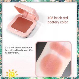 NEW- COLOR GEOMETRAY Single blush blush high gloss eye shadow repair pearl light natural fine waterproof students three-dimensional bright Rouge -cl