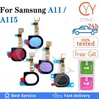 Para Samsung Galaxy A11 A115 Botón De Inicio Trasero Escáner De Huellas Dactilares Sensor De Retorno De La Llave Flex Cable Teléfono Táctil ID Piezas De Reparación