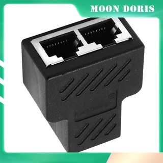 [lua Doris] Adaptador Divisor ,Cat5E Cat6 Cat7 Conector Divisor De cable Ethernet 1 hembra a (2)