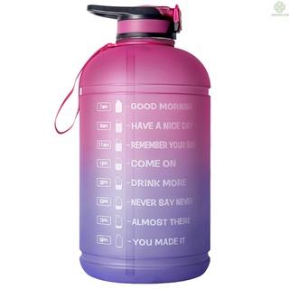 Botella de agua de 1 galón con marcador de tiempo libre de BPA L botella deportiva con paja para oficina, gimnasio, Fitness, deportes, Camping, ciclismo