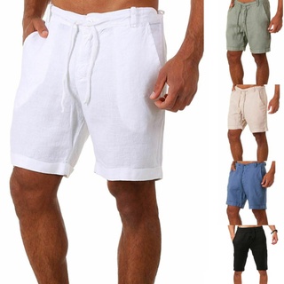 Pantalones cortos de lino para hombre, pantalones cortos de lino, pantalones cortos de verano