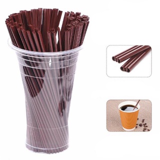 Disposable Plastic Coffee Stirrers Straws Cocktail Sip Stir Sticks Set For Party