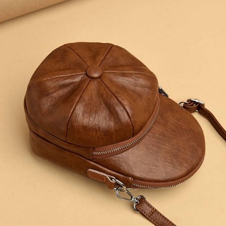 Soft leather bag, female hat, bag, shoulder diagonal bag, female bag