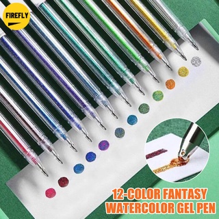 juego de bolígrafos de gel con purpurina de 12 colores para colorear libros/artesanía/pintura