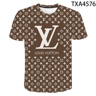 2021 New Summer LV LouisVuitton 3D T shirt Fashion Streetwear Men Women 3D Printed T-shirts Cool Tops Tee