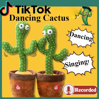Luminoso/grabado/bailar Cactus peluche Shake juguete con 120 canciones y danza educación temprana regalo