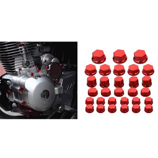 30 piezas de tuerca de motocicleta tornillo cubierta para Yamaha Kawasaki Honda Harley