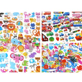 Yengoodneng 5 hojas lindo de dibujos animados Scrapbooking burbuja Puffy pegatinas recompensa niños regalo juguetes