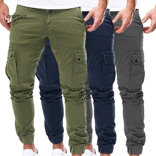 Pantalones De hielo Para hombre De Cintura media De color sólido/pantalones deportivos Para Uso diario
