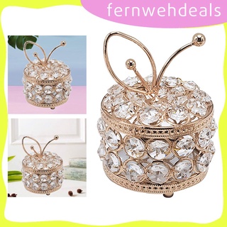 [Lucky] Caja de cristal dorada de princesa, caja de joyería decorativa coleccionable, organizador de soporte y tablero (1)