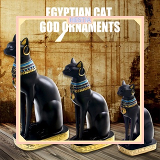 Estatua de gato faraón egipcio decorativo antiguo egipto gatito resina adorno para el hogar estante