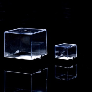 rock mineral collection - caja de exhibición de acrílico transparente (1,2" x 1,2" x 1,4")