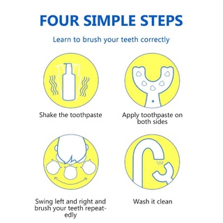 2 pzs cepillo De dientes De silicona en forma De U grado alimenticio Para niños/bebés (6)