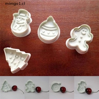 mimgo1: molde de pastel para fondant, diseño de navidad, muñeco de nieve, cortadores de galletas, decoración [cl]