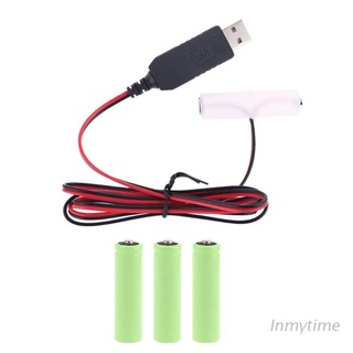 INM LR6 AA Battery Eliminator USB Power Supply Cable Replace 1-4pcs 1.5V AA Battery for Radio Electric Toy Clock LED Strip Light Calculator
