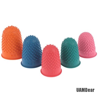 <Uamdear> 5 piezas de cono de goma dedal Protector de costura edredón punta de dedo artesanía