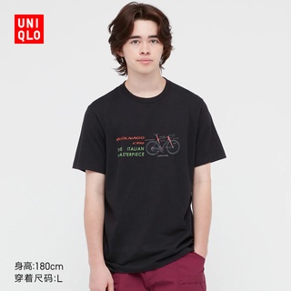 uniqlo hombre/mujer (ut) las marcas bicicleta camiseta impresa (manga corta) 443580.