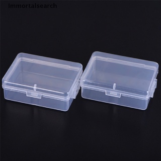 Immortalsearch - caja de almacenamiento de plástico transparente, 2 unidades, cuadrado transparente, multiusos