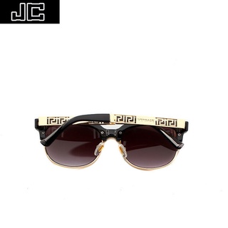 JC Versace Lentes | Gafas De Sol nuevas Gafas De Sol modernas para hombres y mujeres montura redonda Vintage Gafas llanas montura De Gafas De moda (7)
