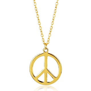 Anti-war peace sign necklace simple personality geometric pendant sweater chain with (1)