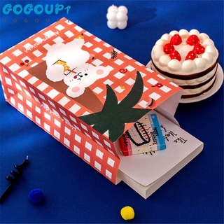 gogoup 6pcs almacenamiento de galletas bolsa de caramelo coreano lindo de dibujos animados bolsa de papel mini bolsa con pegatinas snack embalaje oso color cuadros regalo embalaje