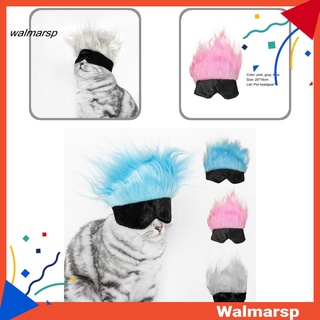 [WMP] Peluca lavable para mascotas Cosplay, Color brillante, para mascotas, cómodo, suministros para mascotas