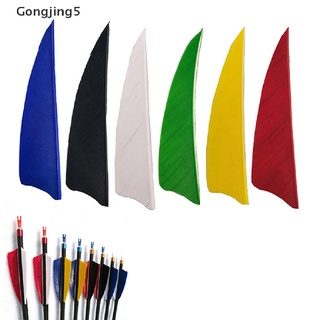 Gongjing5 50 piezas de 4" escudo corte Fletches flecha plumas pavo plumas flecha accesorios mi