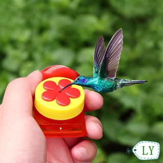 Ly 1/5/10 pzs alimentadores de pájaros de plástico para ventana de jardín de mano/alimentadores de colibríes Mini con cepillo de limpieza de perca al aire libre con ventosa multifuncional/Multicolor