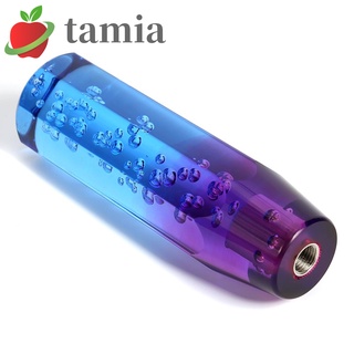 tamia - pomo de palanca de cambios manual de burbujas de cristal, color azul y púrpura (6)