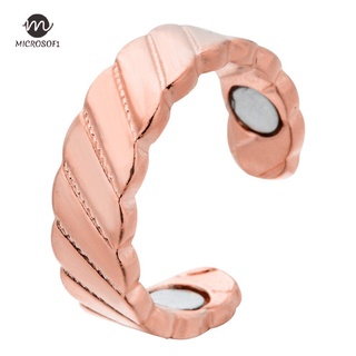 anillo de salud magnético de oro rosa con imán