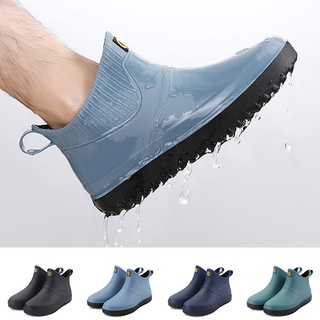 [zapatos casuales] yts hombres moda casual al aire libre impermeable corto tobillo botas de lluvia deslizamiento en zapatos de agua