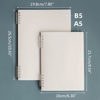 Rata 1pcs A5 B5 Morandi Color Series Binder cuaderno de papel núcleo de hoja suelta papeles (2)