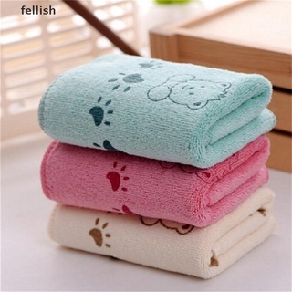 [Fellish] 5Pcs Cute Bear Baby Infant Bath Towel 25*50cm Kids Washcloth Towel 436CL