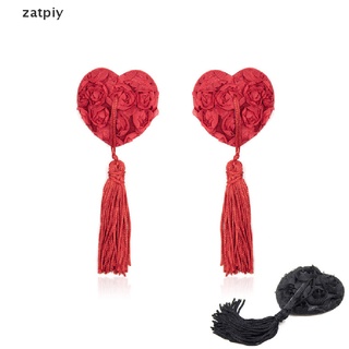 Zatpiy 1Pair Sexy Adhesive Lingerie Sequin Tassel Heart Bra Nipple Cover Breast Pasties CL