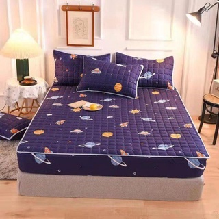 Protector de sábana impermeable para cama, funda de colchón, goma antideslizante alrededor (6)