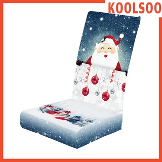 [KOOLSOO] Fundas de poliéster para silla alta, decoración de navidad, impresas, fundas elásticas para asiento, decoración de cocina, lavables