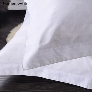 hhb> 1pc 100% algodón blanco rayas funda de almohada hogar dormitorio hotel ropa de cama bien (2)
