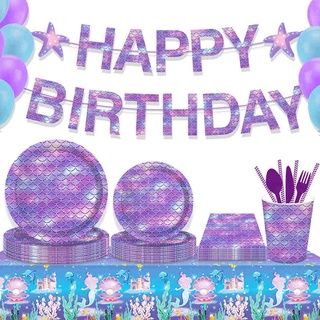 Primera concha de sirena de mar púrpura de ensueño/decoraciones de fiesta de cumpleaños/animales