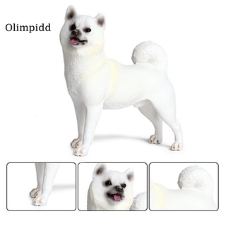 <Oli> lindo simulación Shiba Inu perro plástico Animal modelo figura decoración del hogar juguete de niños (3)