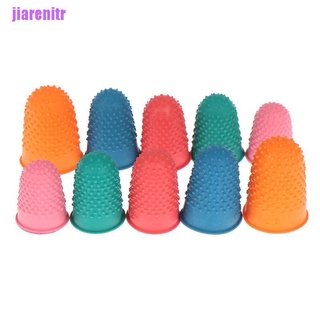 [jiarenitr] 5 piezas de cono de goma dedal Protector de dedo punta de dedo accesorios de costura