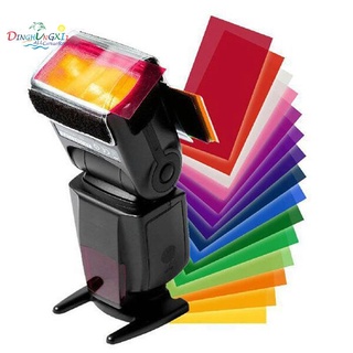 12 colores flash speedlite filtros de color tarjetas para cámara canon/ nikon