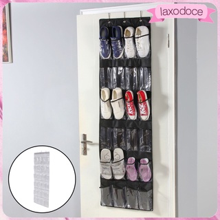 [laxodoce] Sobre la puerta organizador de zapatos colgante con 24 bolsillos zapatero titular de almacenamiento colgador para la puerta del armario para hombres mujeres niños